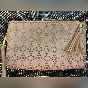 Nanette Lepore Pink and Purple Patterned Clutch